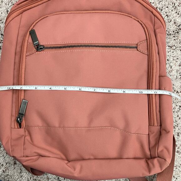 Open Story Target Rose Pink Gray Adjustable Straps Pockets Zip Mini Backpack Bag - Picture 12 of 12